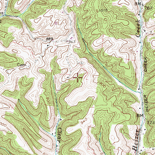 Topographic Map of Stowers Spring, WV