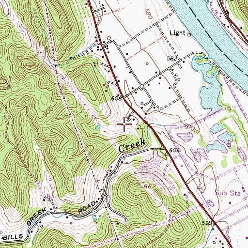 Topographic Map of Williams Spring, WV