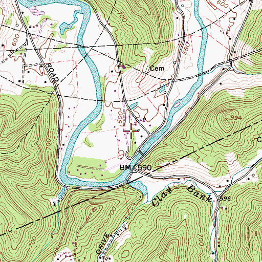 Topographic Map of Hager Spring, WV