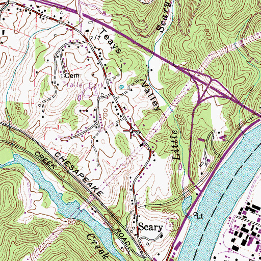 Topographic Map of Jones Spring, WV