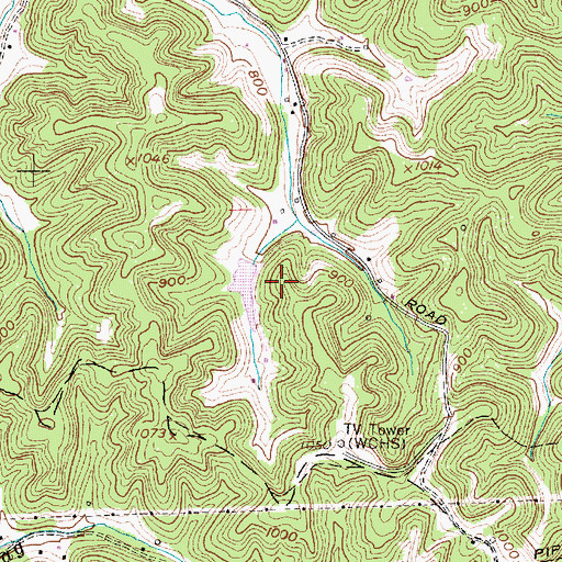 Topographic Map of Bruce Hunt Spring, WV