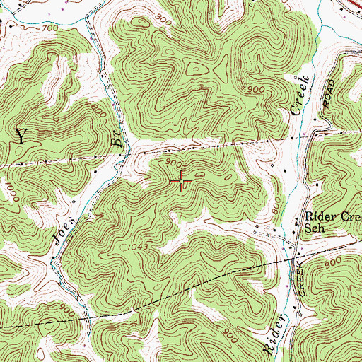 Topographic Map of Mercer Spring, WV