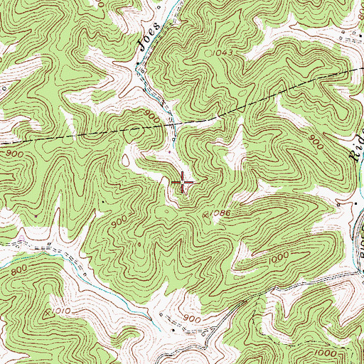 Topographic Map of Mercer Spring, WV