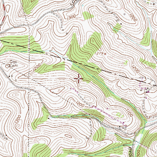 Topographic Map of Lawrence Sonda Spring, WV