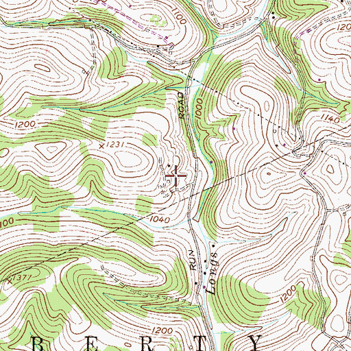 Topographic Map of Leo Miller Spring, WV