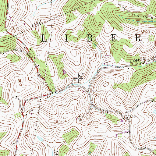 Topographic Map of Melvin Dayton Spring, WV