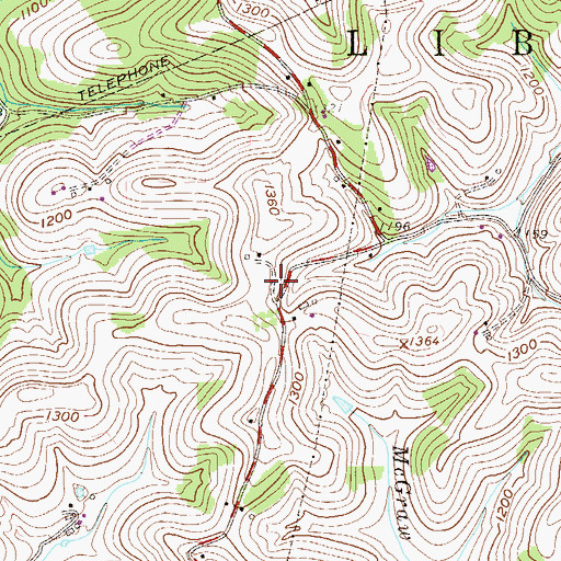 Topographic Map of James Loew Spring, WV