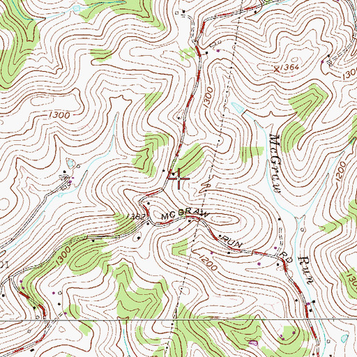 Topographic Map of Sanford Midcap Spring, WV