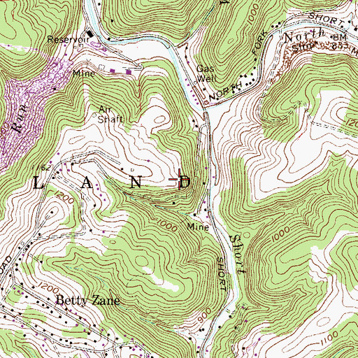 Topographic Map of Gray Spring, WV