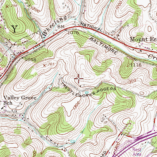 Topographic Map of Graham Spring, WV