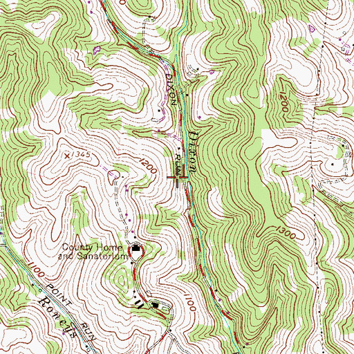 Topographic Map of George Frazier Spring, WV