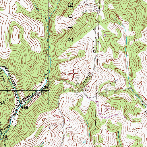 Topographic Map of Martin Berberich Spring, WV
