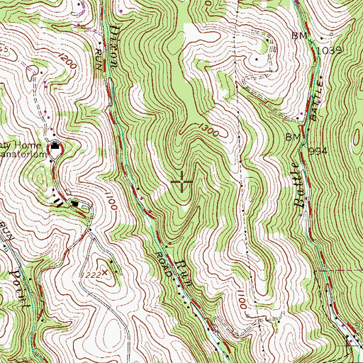 Topographic Map of Richard Morgan Spring, WV