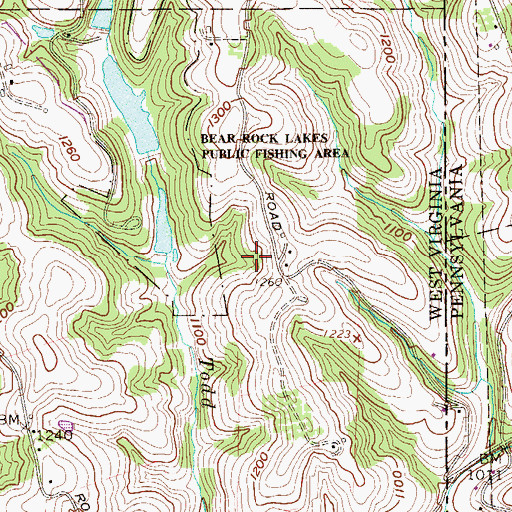 Topographic Map of Davis Spring, WV