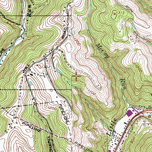 Topographic Map of Robinson Spring, WV