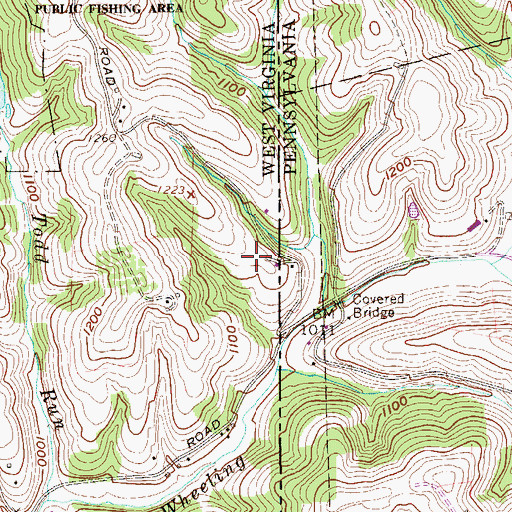 Topographic Map of Masteller Spring, WV