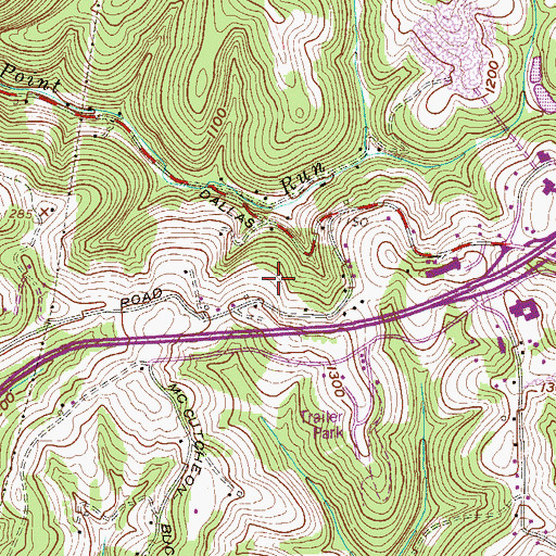 Topographic Map of Dague Spring, WV