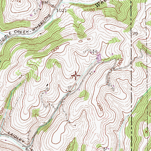 Topographic Map of Ferrell Spring, WV