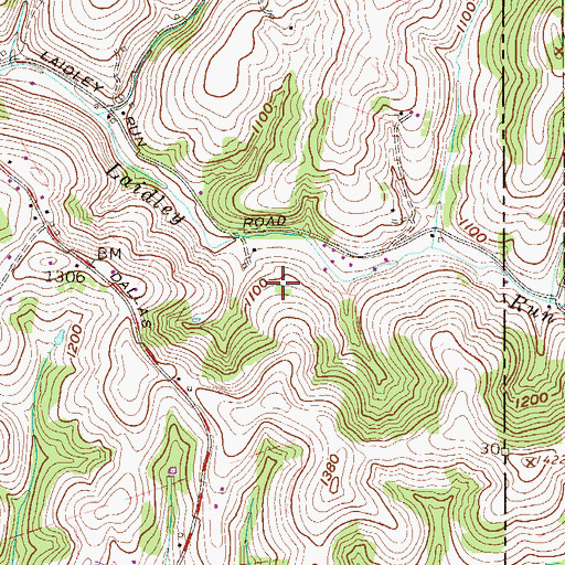 Topographic Map of Mahoney Spring, WV