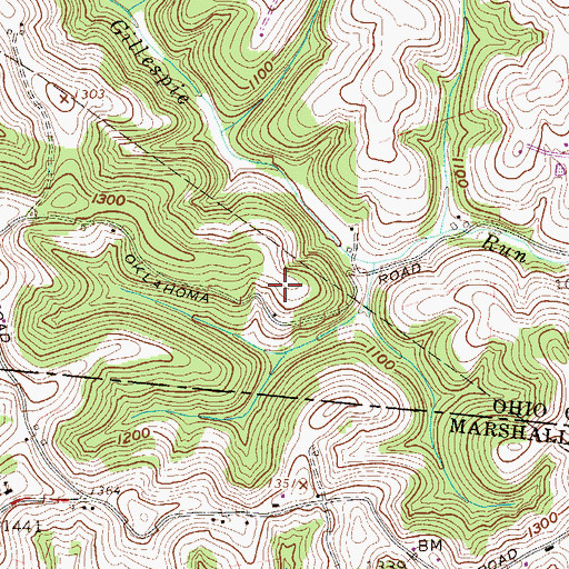 Topographic Map of Barger Spring, WV