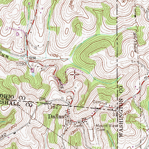 Topographic Map of William Earnest Spring, WV