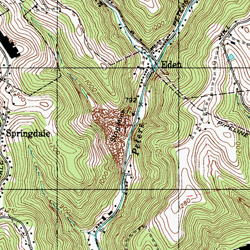 Topographic Map of Criswell Spring, WV