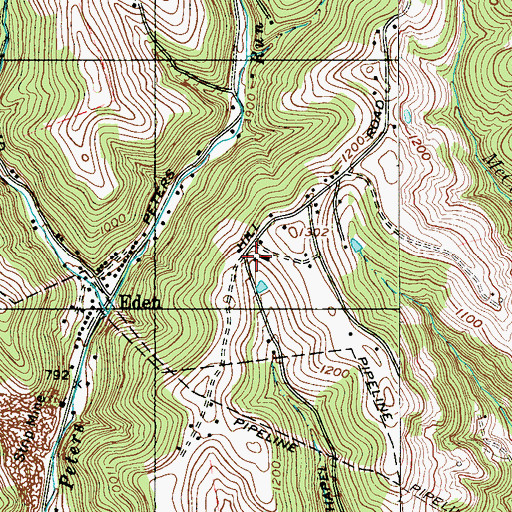 Topographic Map of Boyd Spring, WV