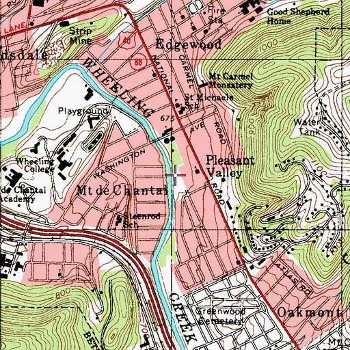 Topographic Map of Stifel Center Spring, WV