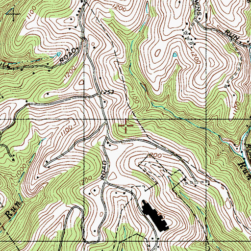 Topographic Map of Baird Spring, WV