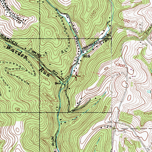 Topographic Map of Hoffman Spring, WV