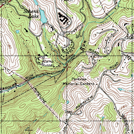 Topographic Map of Oglebay Drive Spring, WV