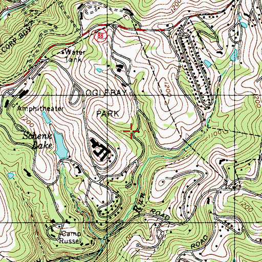 Topographic Map of Oglebay Park Spring, WV