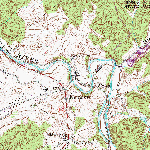 Topographic Map of Abbs Valley (historical), WV