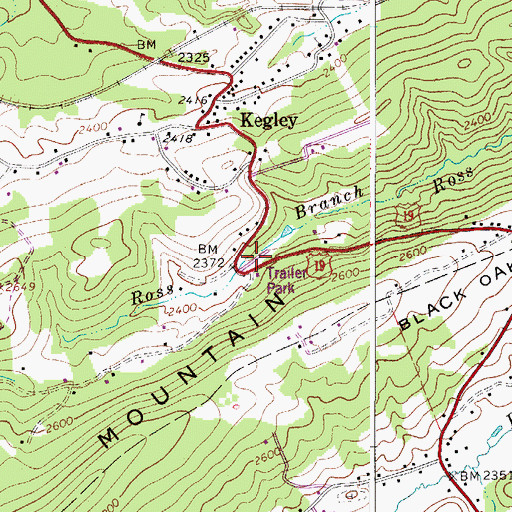 Topographic Map of Wimmers Trailer Park, WV