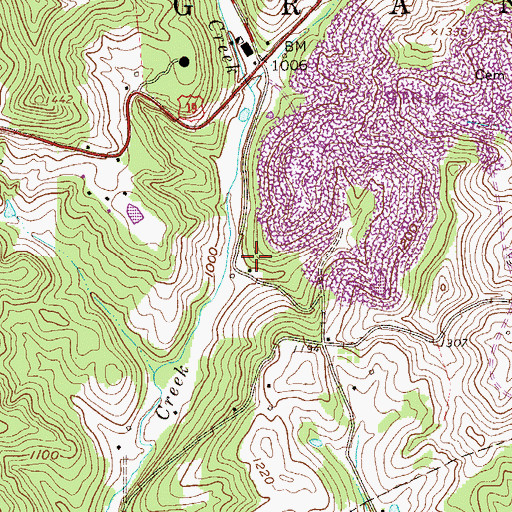 Topographic Map of Alfred Howard Spring, WV