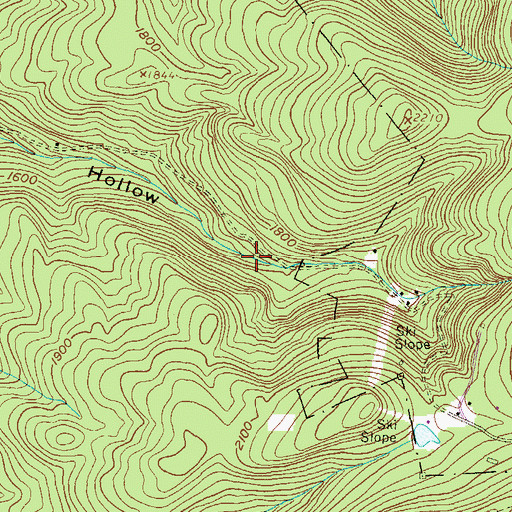 Topographic Map of Big Spring, WV