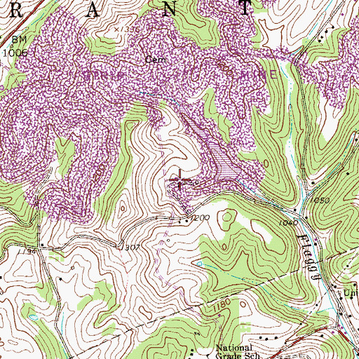 Topographic Map of Brooks Clayton Spring, WV