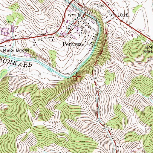 Topographic Map of Cam Harker Spring, WV