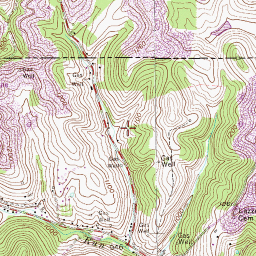 Topographic Map of Frank O'Brad Spring, WV