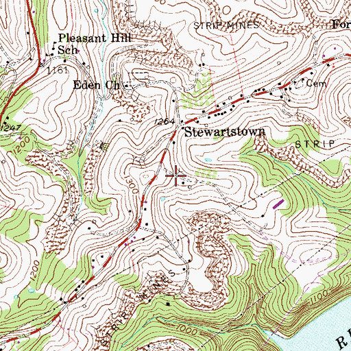 Topographic Map of Gay Hale Spring, WV