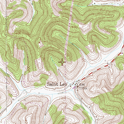 Topographic Map of Jackson Spring, WV