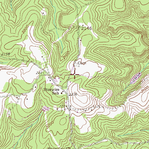 Topographic Map of Mayfield Spring, WV