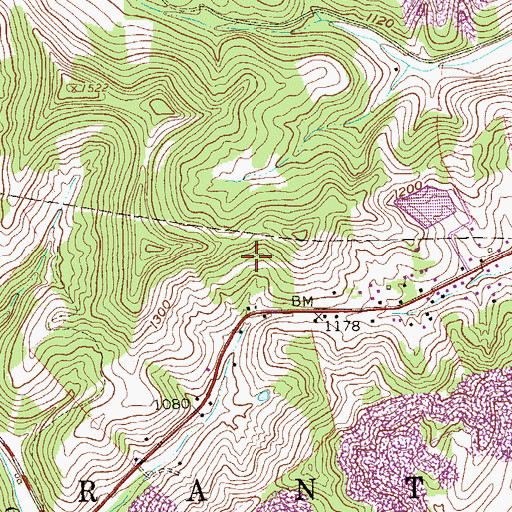 Topographic Map of McOlvin and Riddle Spring, WV