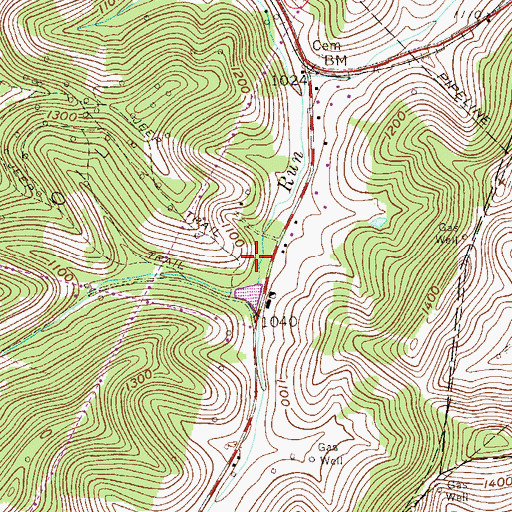 Topographic Map of Ralph Tennant Spring, WV