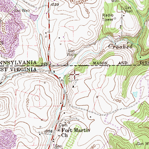 Topographic Map of Walter Tapp Spring, WV