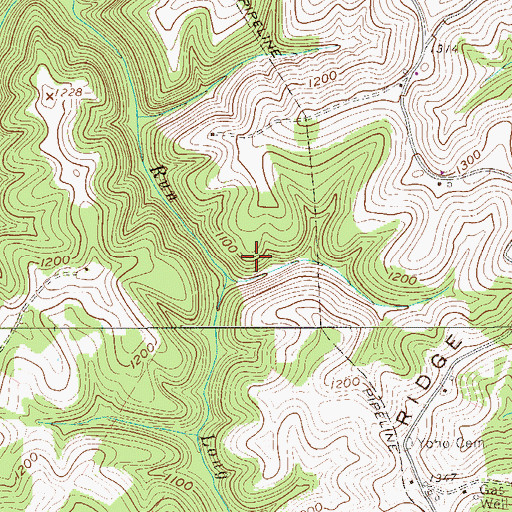 Topographic Map of White Spring, WV