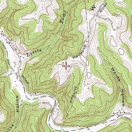 Topographic Map of Donald L Garrison Spring, WV