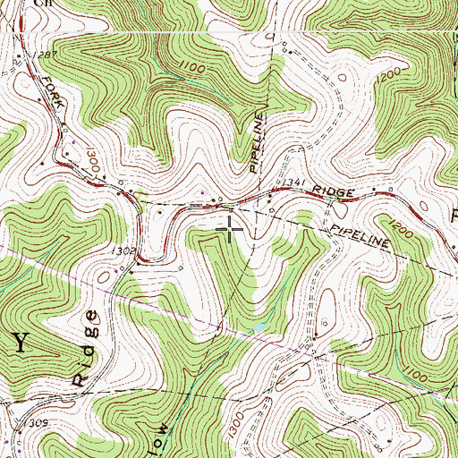 Topographic Map of Martin Hill Spring, WV