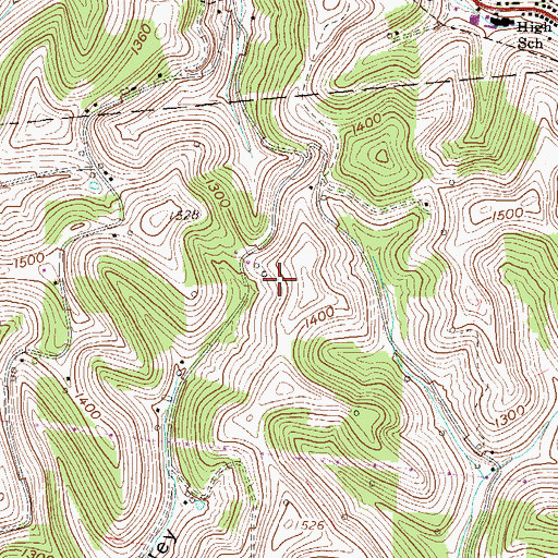 Topographic Map of Joseph Shepherd Spring, WV