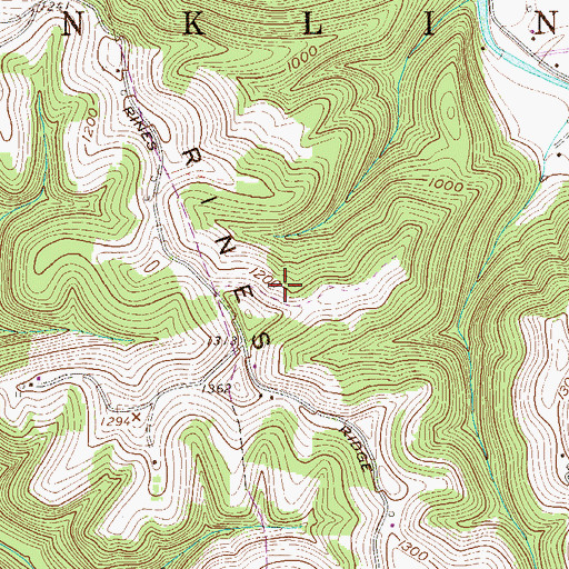 Topographic Map of Ralph Corley Spring, WV